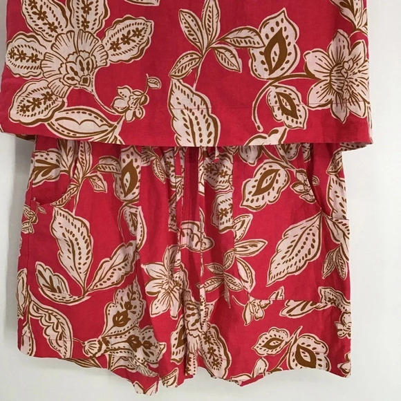 Every Two Piece Lien Blend Short Set Summer Beach Casual Top XS Bottom Small - Picture 3 of 10